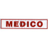 Etichetta "MEDICO" cm25x5 ricamata base velcro