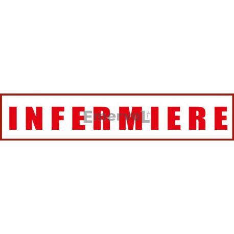 Etichetta "INFERMIERE" ricamata cm 3x10 base velcro