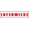 Etichetta "INFERMIERE" ricamata cm 3x10 base velcro