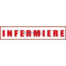 Etichetta "INFERMIERE" ricamata cm 5x25