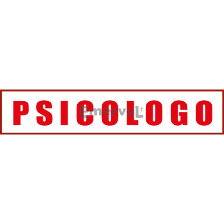 Etichetta "PSICOLOGO" ricamata cm 5x25 base velcro