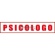 Etichetta "PSICOLOGO" ricamata cm 3x10 base velcro