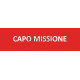 Scritta Identificativa CAPO MISSIONE base velcro cm 3x10