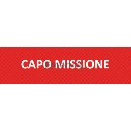 Scritta Identificativa CAPO MISSIONE base velcro cm 3x10