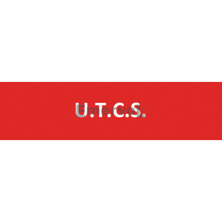 Scritta Identificativa U.T.C.S. base velcro cm 3x10