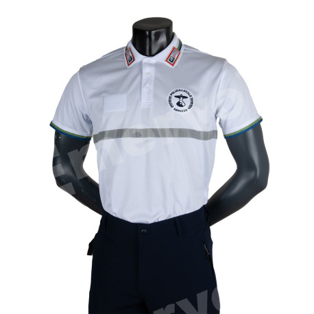 POLO TECNICA BIANCA MANICHE CORTE