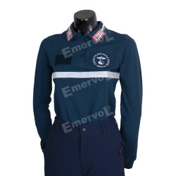 POLO TECNICA DONNA MANICHE LUNGHE BLU
