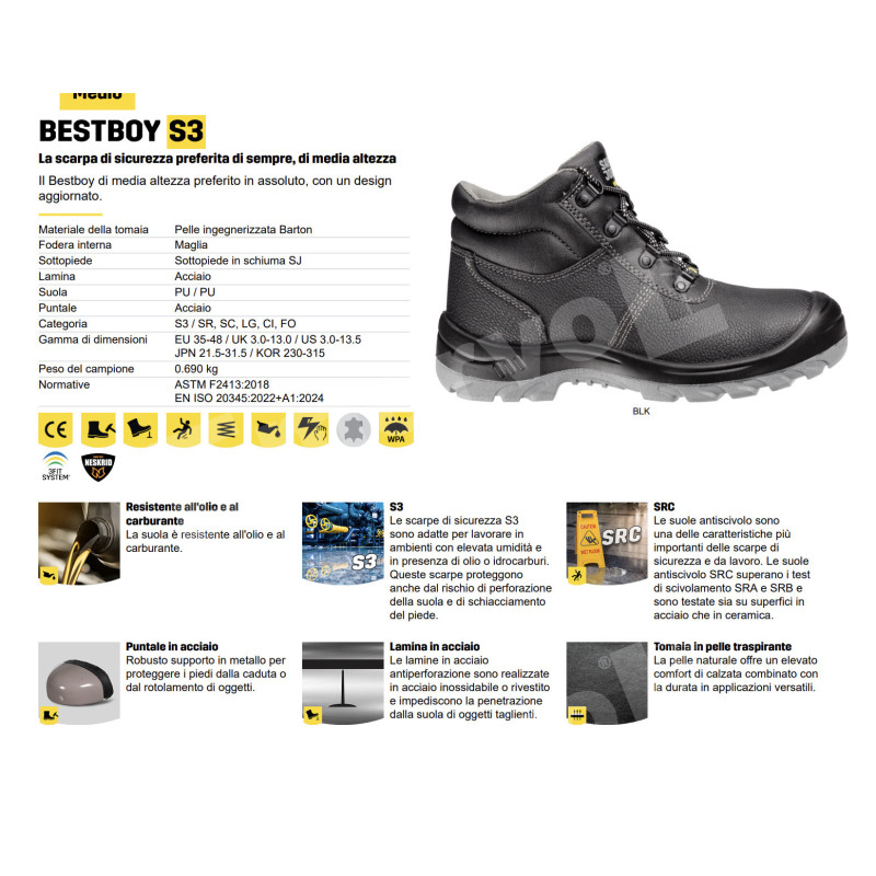 BIZ730387 | SCARPA DI SICUREZZA TIPO S3 MIS. 44