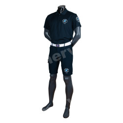 POLO TECNICA BLU MANICHE CORTE